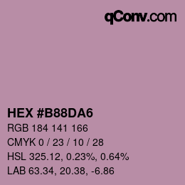 Color code: HEX #B88DA6 | qconv.com