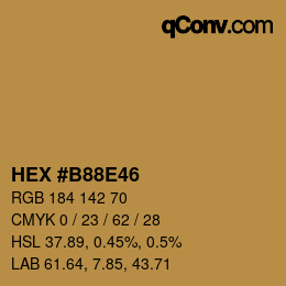 Color code: HEX #B88E46 | qconv.com