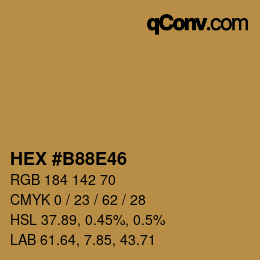 Color code: HEX #B88E46 | qconv.com