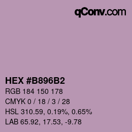 Color code: HEX #B896B2 | qconv.com