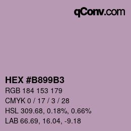 Color code: HEX #B899B3 | qconv.com