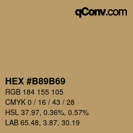 Color code: HEX #B89B69 | qconv.com