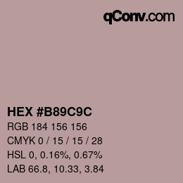 Código de color: HEX #B89C9C | qconv.com