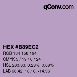 Color code: HEX #B89EC2 | qconv.com