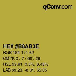 Color code: HEX #B8AB3E | qconv.com