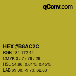 Color code: HEX #B8AC2C | qconv.com