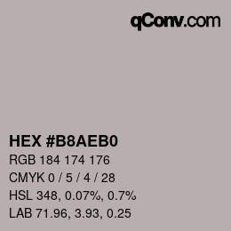 Color code: HEX #B8AEB0 | qconv.com