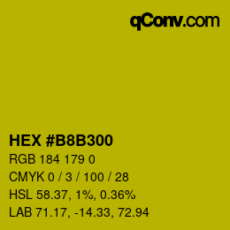 Color code: HEX #B8B300 | qconv.com