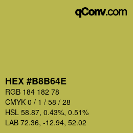 Color code: HEX #B8B64E | qconv.com