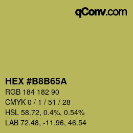 Color code: HEX #B8B65A | qconv.com