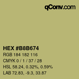 Color code: HEX #B8B674 | qconv.com