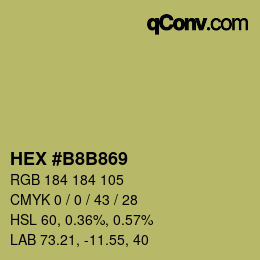 Color code: HEX #B8B869 | qconv.com