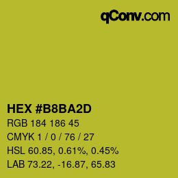 Color code: HEX #B8BA2D | qconv.com
