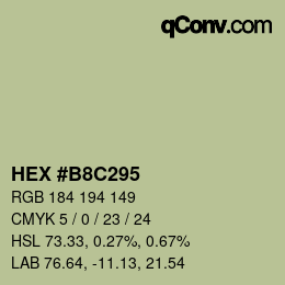 Color code: HEX #B8C295 | qconv.com