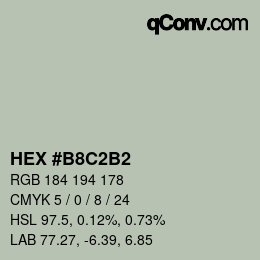 カラーコード: HEX #B8C2B2 | qconv.com