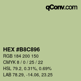 Color code: HEX #B8C896 | qconv.com