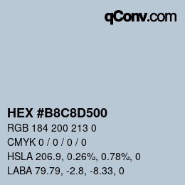 Color code: HEX #B8C8D500 | qconv.com