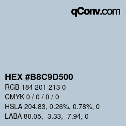 Color code: HEX #B8C9D500 | qconv.com