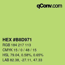 Color code: HEX #B8D971 | qconv.com