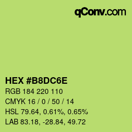 カラーコード: HEX #B8DC6E | qconv.com