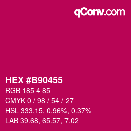 Color code: HEX #B90455 | qconv.com