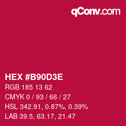 Color code: HEX #B90D3E | qconv.com