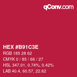 Color code: HEX #B91C3E | qconv.com