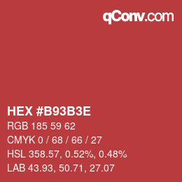 Color code: HEX #B93B3E | qconv.com