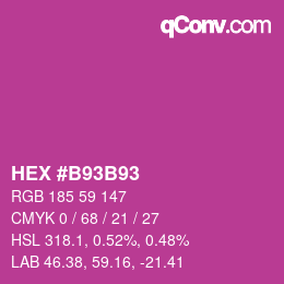 Color code: HEX #B93B93 | qconv.com