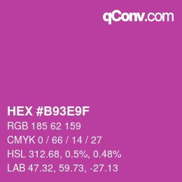 Color code: HEX #B93E9F | qconv.com