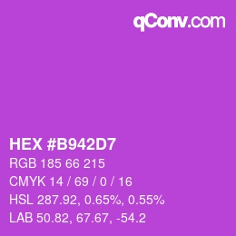 Color code: HEX #B942D7 | qconv.com