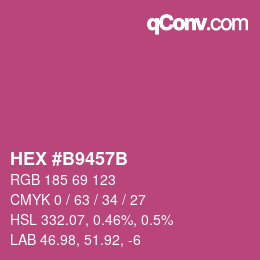 Color code: HEX #B9457B | qconv.com