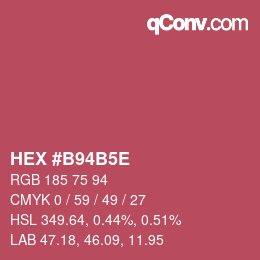 Código de color: HEX #B94B5E | qconv.com