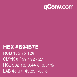 Color code: HEX #B94B7E | qconv.com