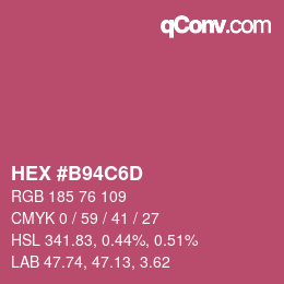 Color code: HEX #B94C6D | qconv.com