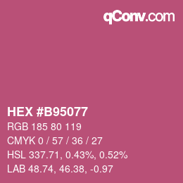 Color code: HEX #B95077 | qconv.com