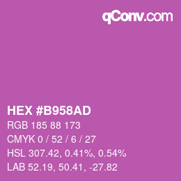 Color code: HEX #B958AD | qconv.com