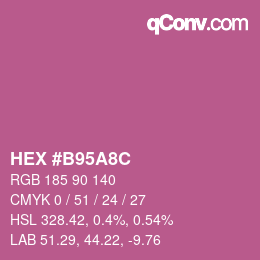 Color code: HEX #B95A8C | qconv.com