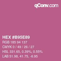 Color code: HEX #B95E89 | qconv.com