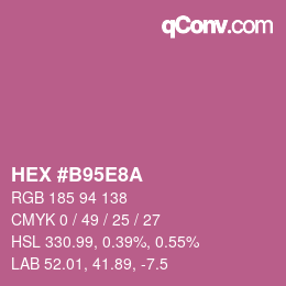 Color code: HEX #B95E8A | qconv.com