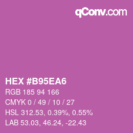 Color code: HEX #B95EA6 | qconv.com