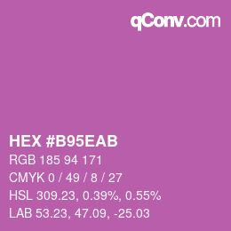 Color code: HEX #B95EAB | qconv.com