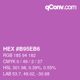 Color code: HEX #B95EB6 | qconv.com