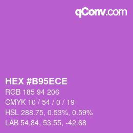 Color code: HEX #B95ECE | qconv.com