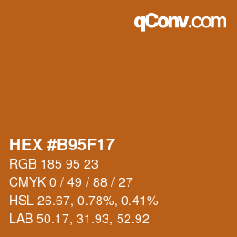 Color code: HEX #B95F17 | qconv.com