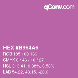 カラーコード: HEX #B964A6 | qconv.com