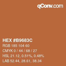Color code: HEX #B9683C | qconv.com