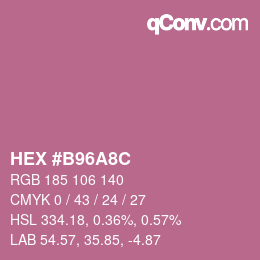 Color code: HEX #B96A8C | qconv.com