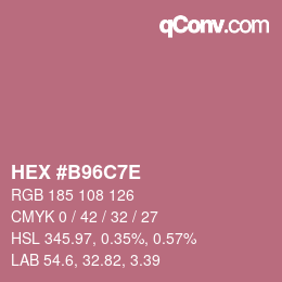 Color code: HEX #B96C7E | qconv.com