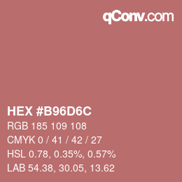 Código de color: HEX #B96D6C | qconv.com